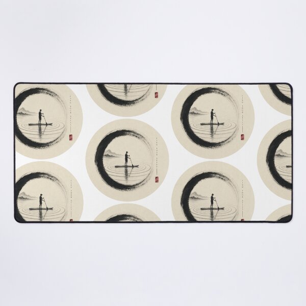 Item preview, Enso Circle Paddle Board Japanese Brush Art Print Sticker Sumi Ink Water Gift designed and sold by sharifex.