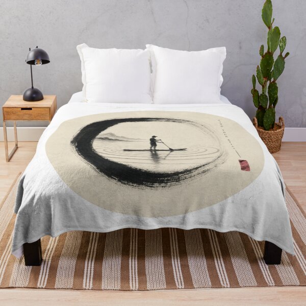 Item preview, Enso Circle Paddle Board Japanese Brush Art Print Sticker Sumi Ink Water Gift designed and sold by sharifex.