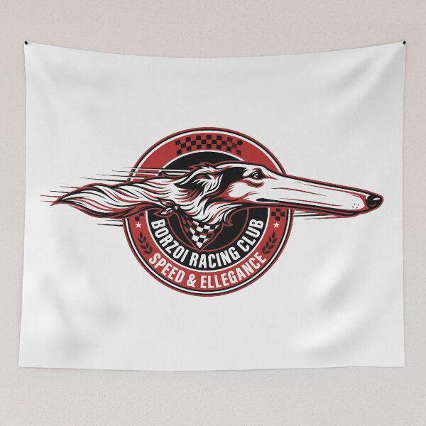 Item preview, Aerodynamic Borzoi Vintage Racing Club Patch designed and sold by ArcApparel2020.
