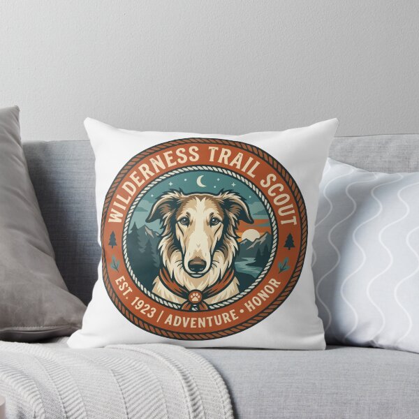 Item preview, Majestic Borzoi Wilderness Scout Emblem designed and sold by ArcApparel2020.