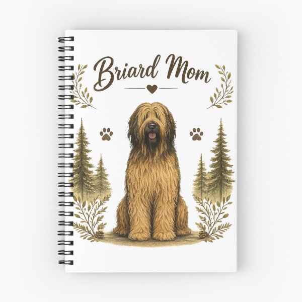 Item preview, Briard Mom Cute Dog Lover Vintage Woodland Design designed and sold by FurAndFlaireg.