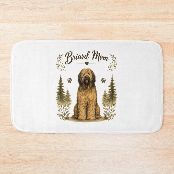 Item preview, Briard Mom Cute Dog Lover Vintage Woodland Design designed and sold by FurAndFlaireg.