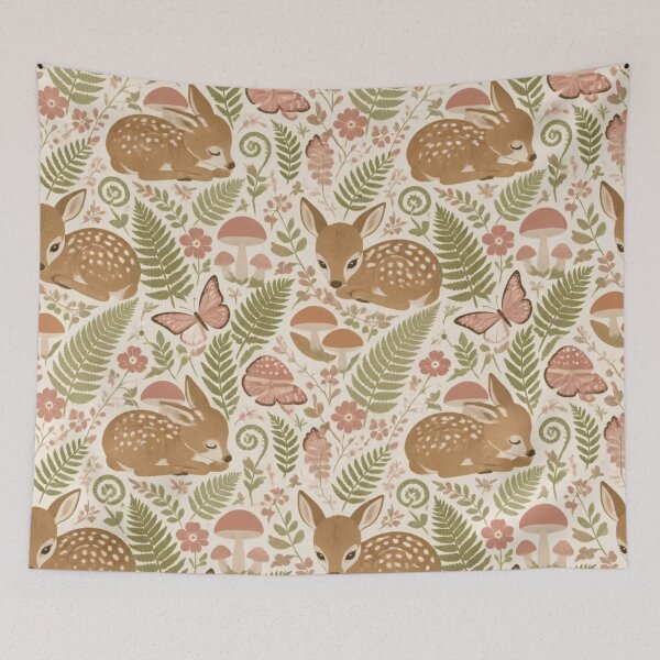 Item preview, Wilderkind Fawn & Fern Cottagecore Forest designed and sold by StickyGuys.
