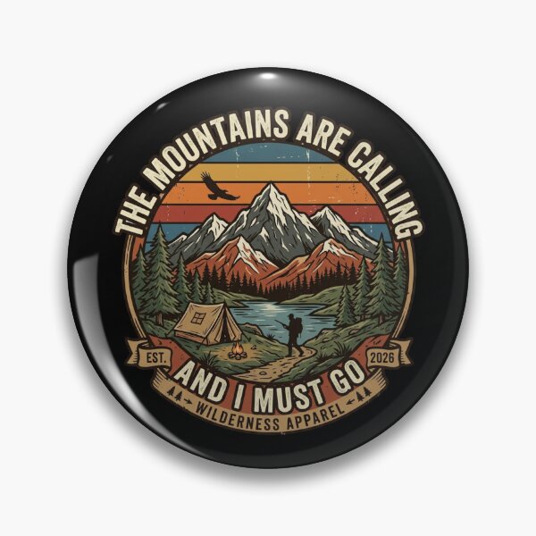 Item preview, The Mountains Are Calling And I Must Go Vintage Camping Est 2026 designed and sold by PACS0011.