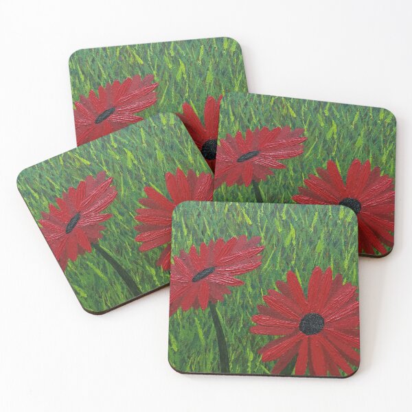 Item preview, Two Red Flowers designed and sold by Krista-Joan-Art.