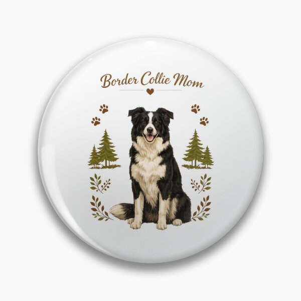 Item preview, Border Collie Mom Cute Herding Dog Lover Vintage Woodland Design designed and sold by FurAndFlaireg.