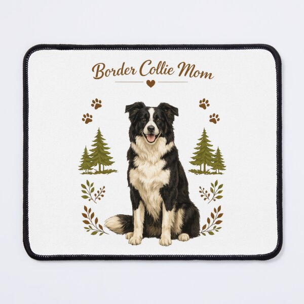 Item preview, Border Collie Mom Cute Herding Dog Lover Vintage Woodland Design designed and sold by FurAndFlaireg.