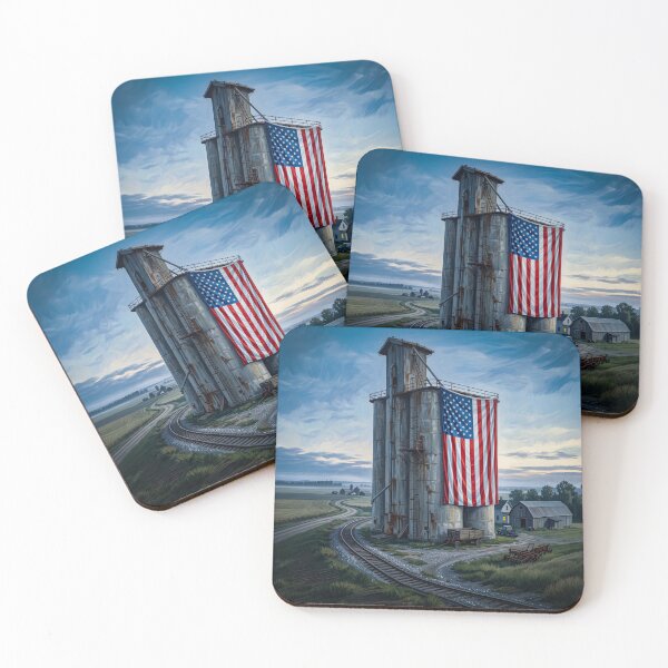 Aperçu de l'œuvre American Flag On Grain Silo créée et vendue par Home Decor Art.