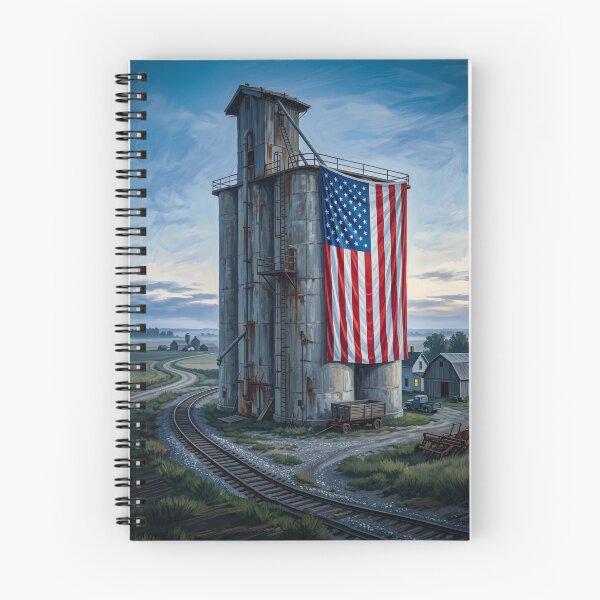 Item preview, American Flag On Grain Silo designed and sold by Home Decor Art.