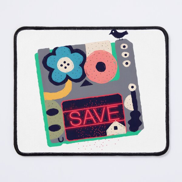 Item preview, Vintage Floppy Disk Retro Save Icon Neon Art designed and sold by PixelThrive.