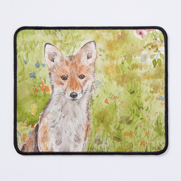 Item preview, one cute baby fox watercolour painting  designed and sold by ColorandColor.