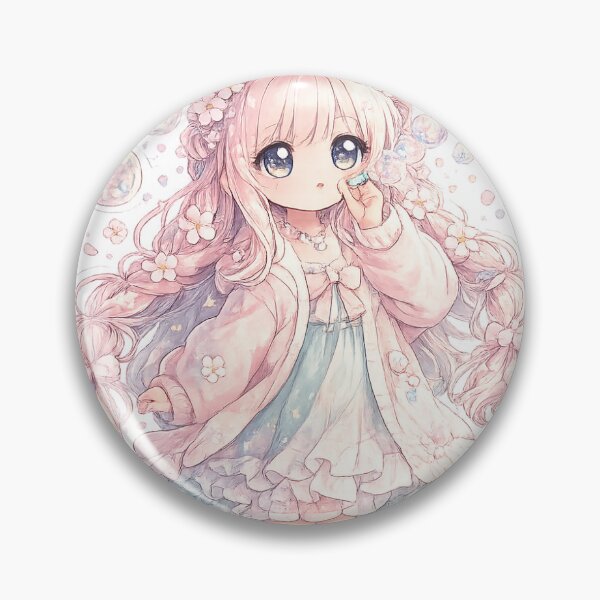 Item preview, Sakura Bubble Girl – Dreamy Cherry Blossom Kawaii Sticker designed and sold by blossomfun.