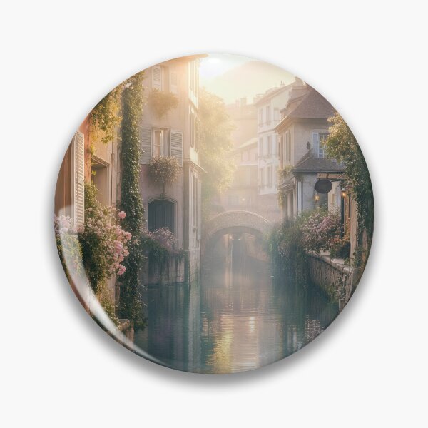 Item preview, European Canal in Sunlight with Ginger Cat designed and sold by Maria Dryfhout.