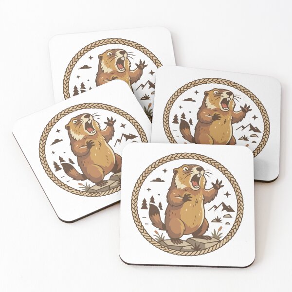 Item preview, Mountain Marmot Screaming Climbing Rope Emblem designed and sold by ArcApparel2020.