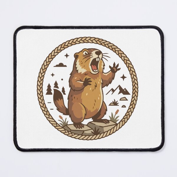 Item preview, Mountain Marmot Screaming Climbing Rope Emblem designed and sold by ArcApparel2020.