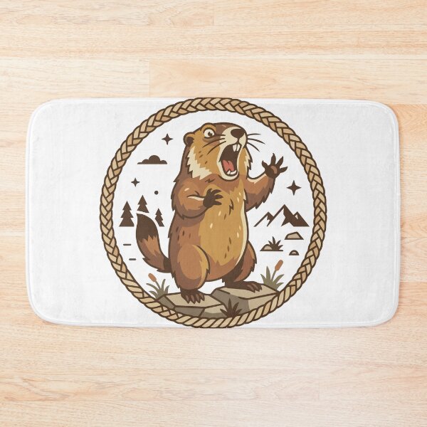 Item preview, Mountain Marmot Screaming Climbing Rope Emblem designed and sold by ArcApparel2020.