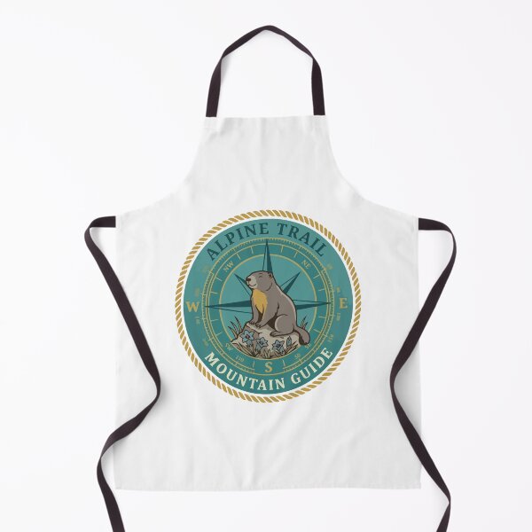Item preview, Chill Alpine Marmot Wanderlust Compass Badge designed and sold by ArcApparel2020.