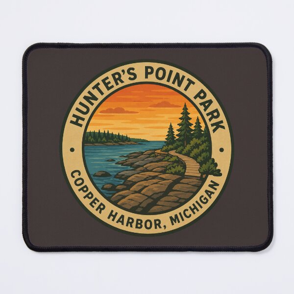 Item preview, Hunter’s Point Park Michigan Vintage Lake Superior Badge designed and sold by American Travels.