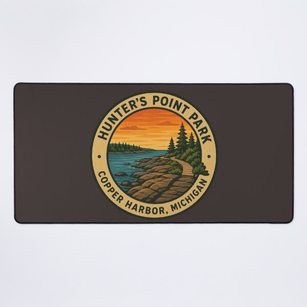 Item preview, Hunter’s Point Park Michigan Vintage Lake Superior Badge designed and sold by American Travels.