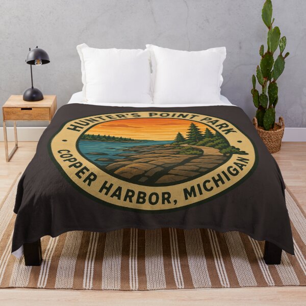 Item preview, Hunter’s Point Park Michigan Vintage Lake Superior Badge designed and sold by American Travels.