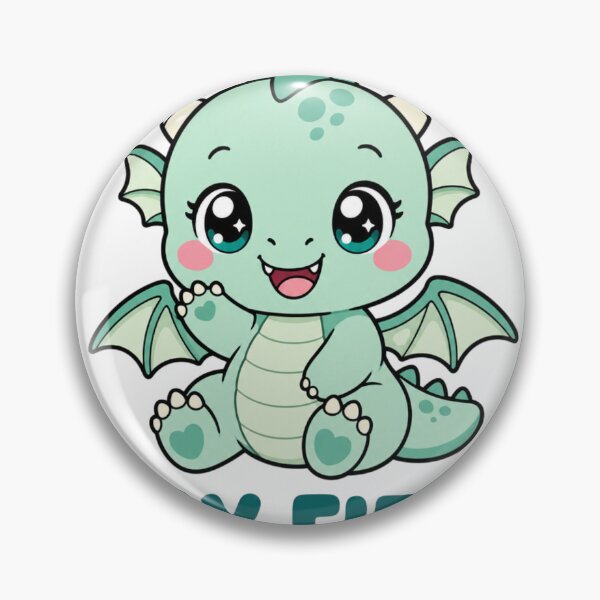 Item preview, Stay Fierce Cute Kawaii Dragon with Saying designed and sold by BoosterShop.