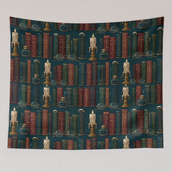 Item preview, Vintage Bookshelf Dark Academia Bookish Reader designed and sold by StickyGuys.