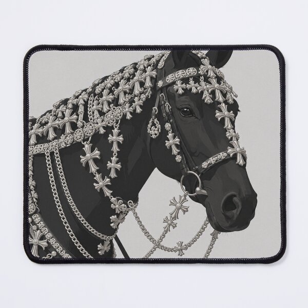 Item preview, Black Horse with Silver Cross Tack designed and sold by minbadesign.