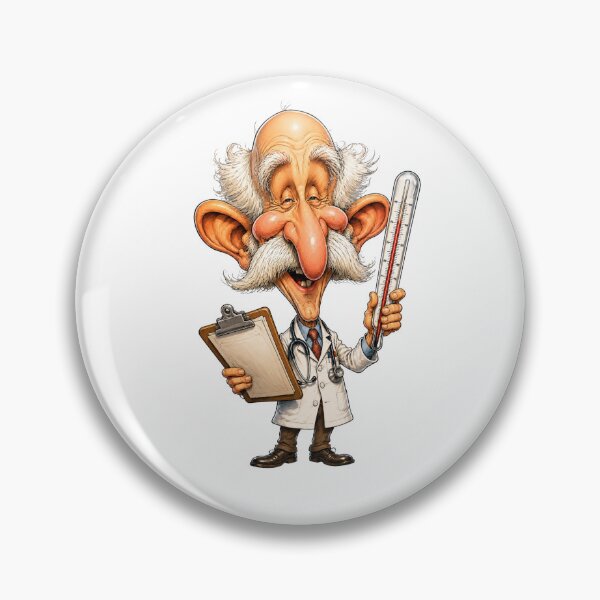 Item preview, Funny Doctor Cartoon designed and sold by AlexLineArt.