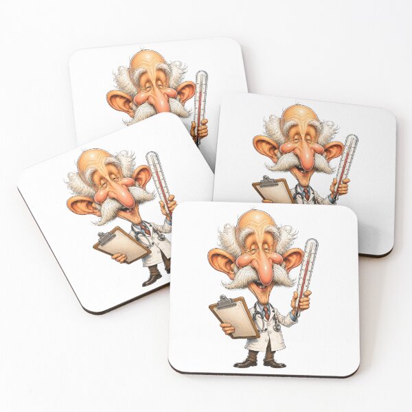Item preview, Funny Doctor Cartoon designed and sold by AlexLineArt.