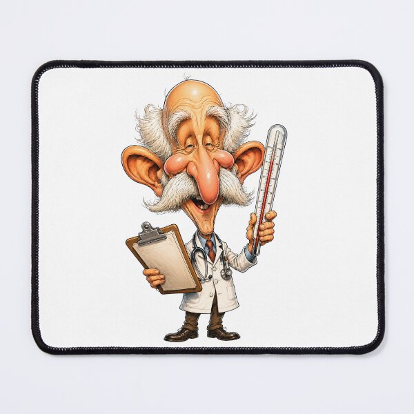 Item preview, Funny Doctor Cartoon designed and sold by AlexLineArt.