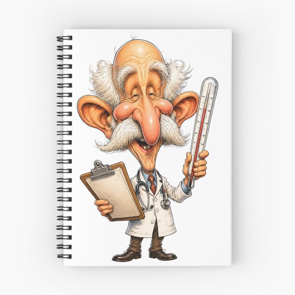 Item preview, Funny Doctor Cartoon designed and sold by AlexLineArt.