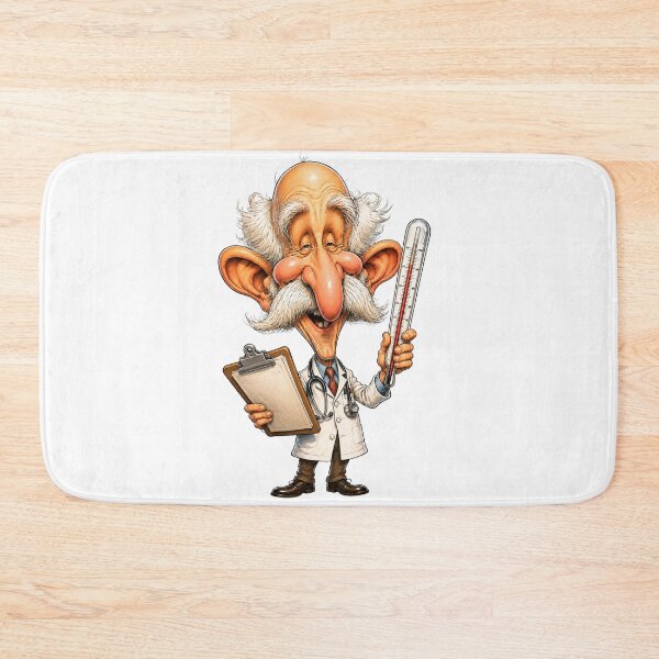 Item preview, Funny Doctor Cartoon designed and sold by AlexLineArt.
