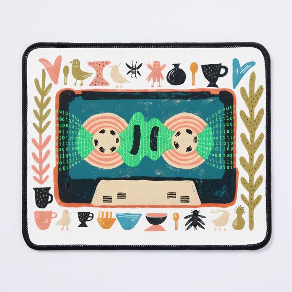 Item preview, Retro Cyber Cassette Tape Neon Matrix Art designed and sold by PixelThrive.