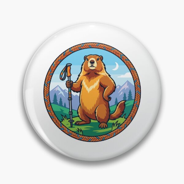 Item preview, Trekking Marmot Hiking Pole Rope Badge designed and sold by ArcApparel2020.