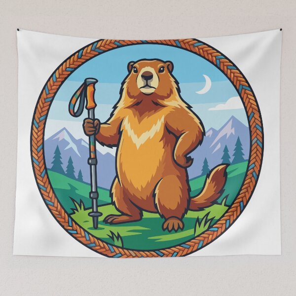 Item preview, Trekking Marmot Hiking Pole Rope Badge designed and sold by Arc2020.