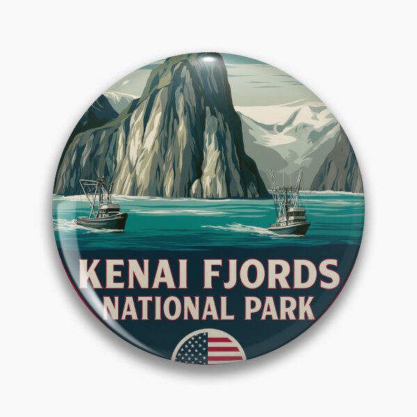 Item preview, Alaska Kenai Fjords National Park USA Logo Design #9 designed and sold by GoldenAurora91.