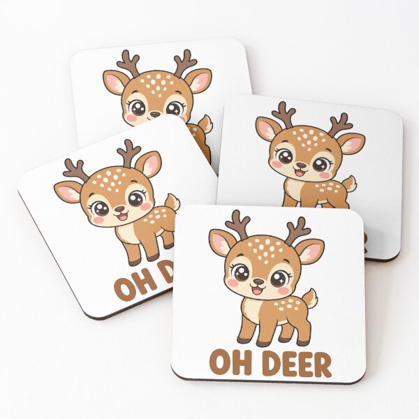 Item preview, Oh Deer Cute Kawaii Fawn with Saying designed and sold by BoosterShop.