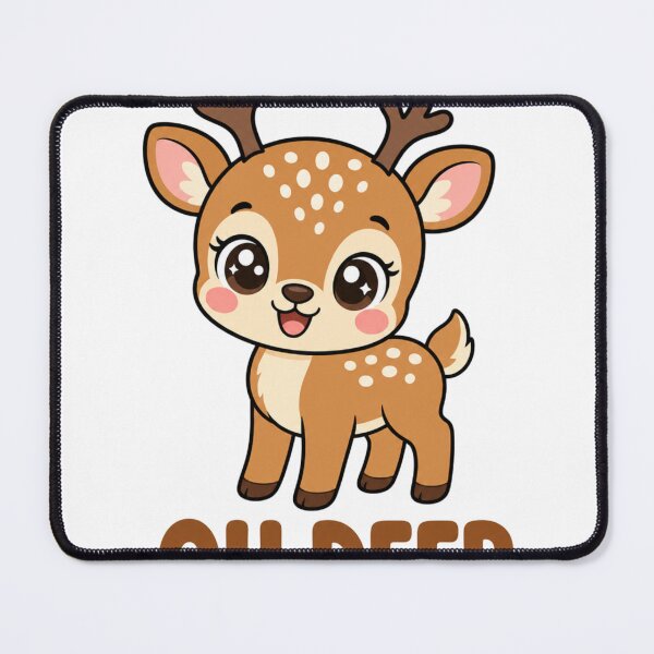 Item preview, Oh Deer Cute Kawaii Fawn with Saying designed and sold by BoosterShop.