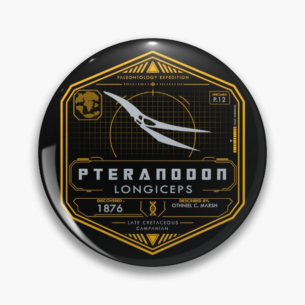 Item preview, Pteranodon longiceps - Paleontology Expedition Industrial Badge designed and sold by Grimtech Workshop.