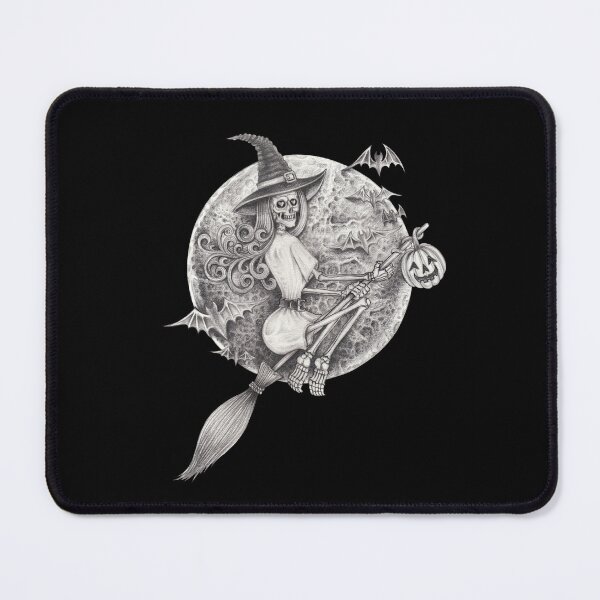 Item preview, Witch skeleton surreal art halloween day. designed and sold by Jiwsurreal.