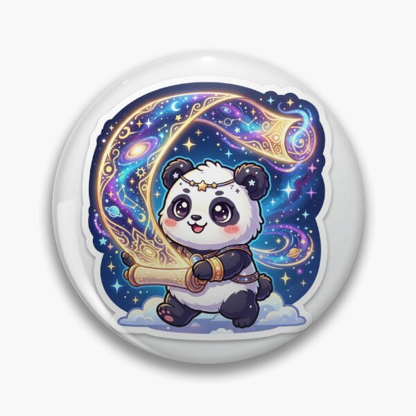Item preview, Chibi Cosmic Panda Scroll Anime Sticker designed and sold by uegi.