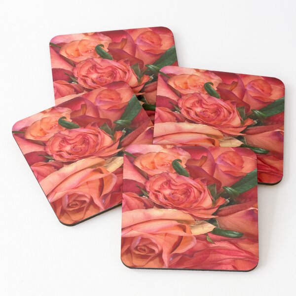Item preview, Bouquet of orange and coral roses designed and sold by BalkanBloom.