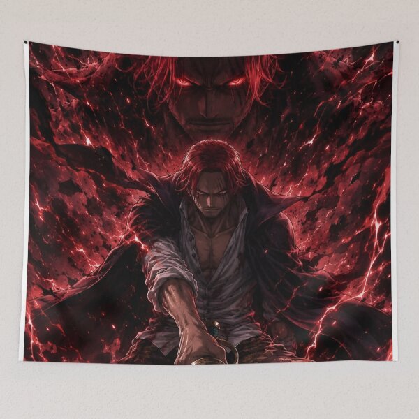 Item preview, Crimson Aura Sword Master | Dark Anime Inspired Warrior Wall Art designed and sold by Dyan4.