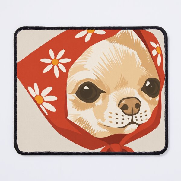 Item preview, Chihuahua in Floral Headscarf designed and sold by minbadesign.