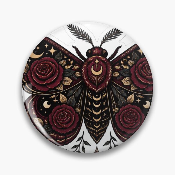 Item preview, Burgundy Gothic Moth Witchy Dark Academia designed and sold by StickyGuys.