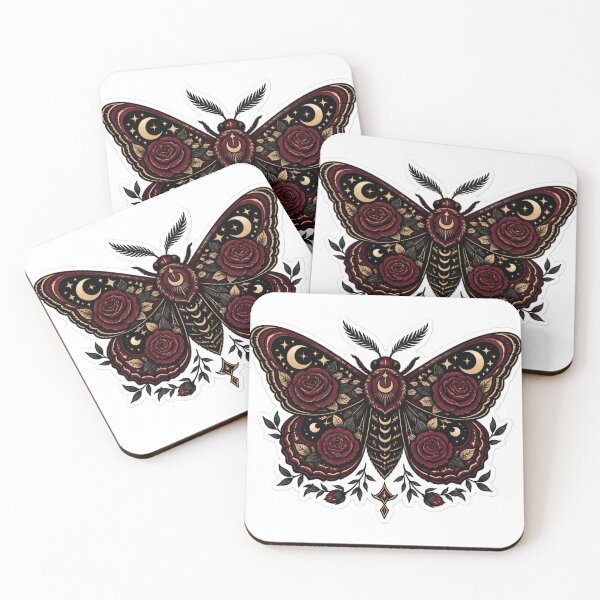 Item preview, Burgundy Gothic Moth Witchy Dark Academia designed and sold by StickyGuys.
