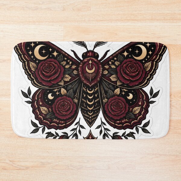 Item preview, Burgundy Gothic Moth Witchy Dark Academia designed and sold by StickyGuys.