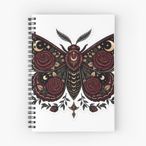 Item preview, Burgundy Gothic Moth Witchy Dark Academia designed and sold by StickyGuys.