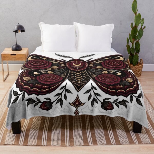 Item preview, Burgundy Gothic Moth Witchy Dark Academia designed and sold by StickyGuys.