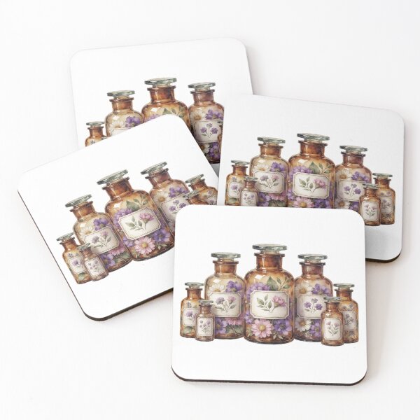 Item preview, Dried Herbs Apothecary Jars Botanical Illustration designed and sold by AillustriaAK.